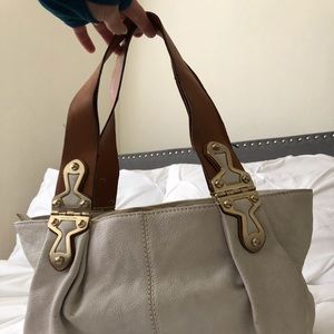MK Michael Kors White Leather Purse Handbag